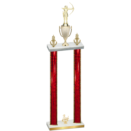 Double Red Glacier Third Place Archery Trophy