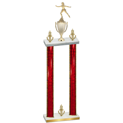 Double Red Glacier Victory Skater Trophy