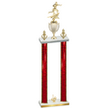 Double Red Glacier First Place Flag Football Trophy