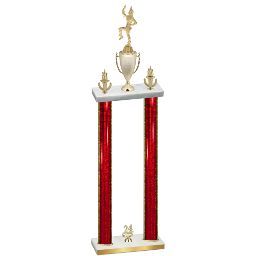 Double Red Glacier Year Majorette Trophy