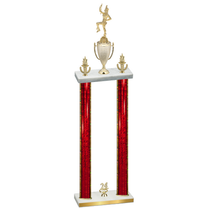 Double Red Glacier Year Majorette Trophy