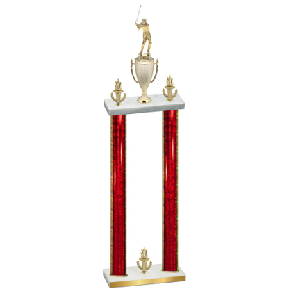 Double Red Glacier Victory Golf Trophy