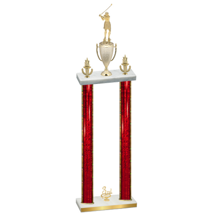 Double Red Glacier Third Place Golf Trophy