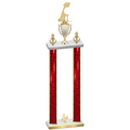 Double Red Glacier Fourth Place Golf Trophy