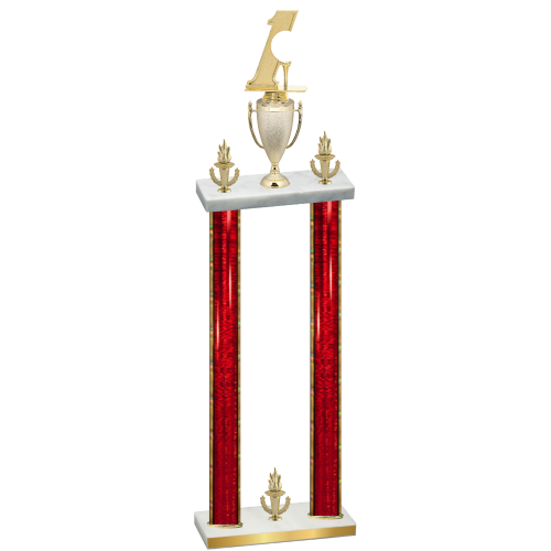 Double Red Glacier Victory Golf Trophy