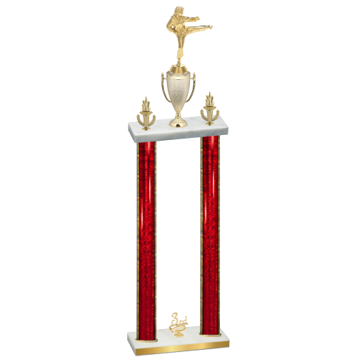 Double Red Glacier Third Place Karate Trophy