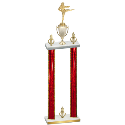 Double Red Glacier Victory Karate Trophy