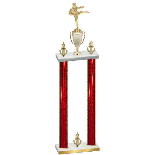Double Red Glacier Victory Karate Trophy