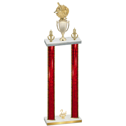 Double Red Glacier Second Place Baseball Trophy