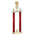 Double Red Glacier Victory Baseball Trophy