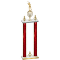 Double Red Glacier Victory Baseball Trophy