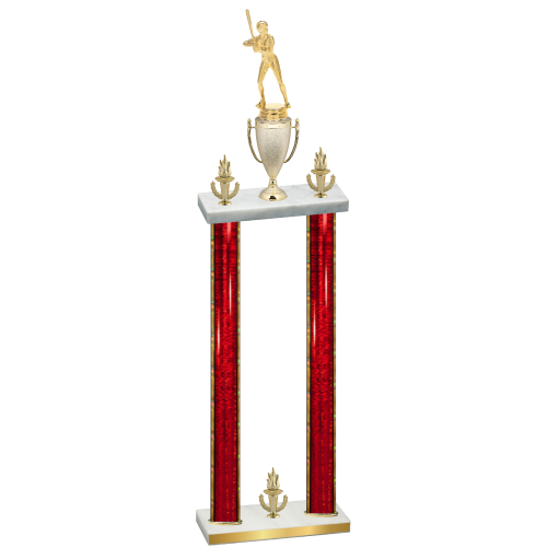 Double Red Glacier Victory Softball Trophy