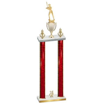 Double Red Glacier Year Softball Trophy