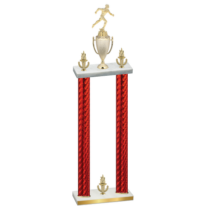 Double Red Carbon Fiber Victory Running Trophy