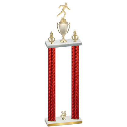 Double Red Carbon Fiber Year Running Trophy