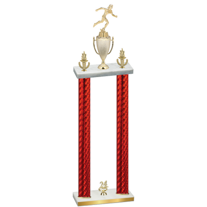 Double Red Carbon Fiber Year Running Trophy
