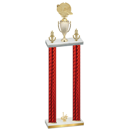 Double Red Carbon Fiber First Place Running Trophy