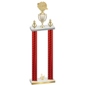 Double Red Carbon Fiber Third Place Running Trophy