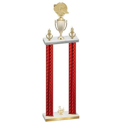 Double Red Carbon Fiber Third Place Running Trophy
