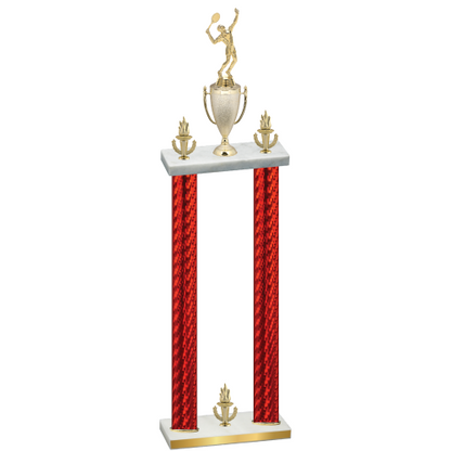 Double Red Carbon Fiber Victory Tennis Trophy