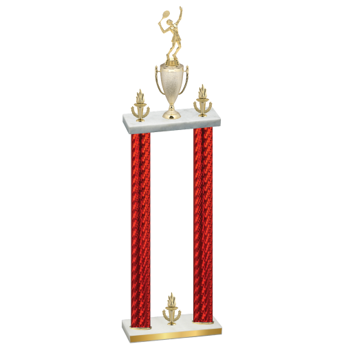 Double Red Carbon Fiber Victory Tennis Trophy
