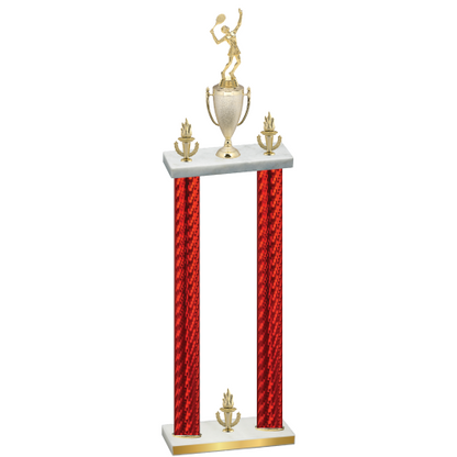 Double Red Carbon Fiber Victory Tennis Trophy