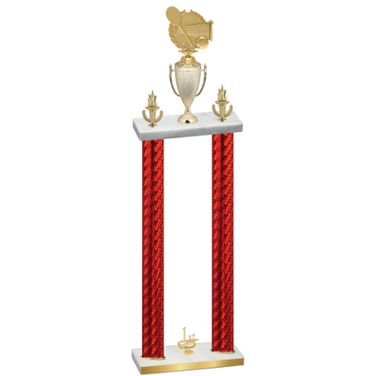 Double Red Carbon Fiber First Place Tennis Trophy