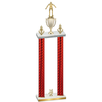 Double Red Carbon Fiber Year Wrestling Trophy