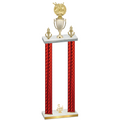 Double Red Carbon Fiber Third Place Bowling Trophy