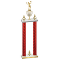 Double Red Carbon Fiber Victory Volleyball Trophy