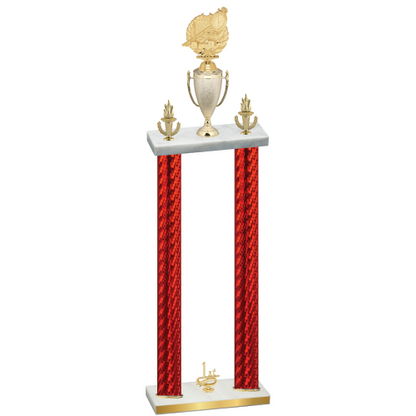 Double Red Carbon Fiber First Place Swimming Trophy