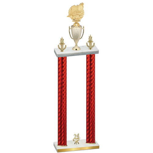 Double Red Carbon Fiber Year Swimming Trophy