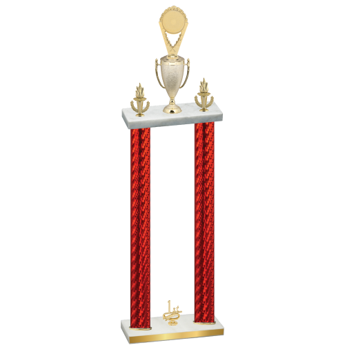 Double Red Carbon Fiber First Place Insert Trophy