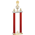 Double Red Carbon Fiber Third Place Insert Trophy