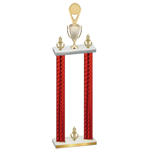 Double Red Carbon Fiber Victory Insert Trophy