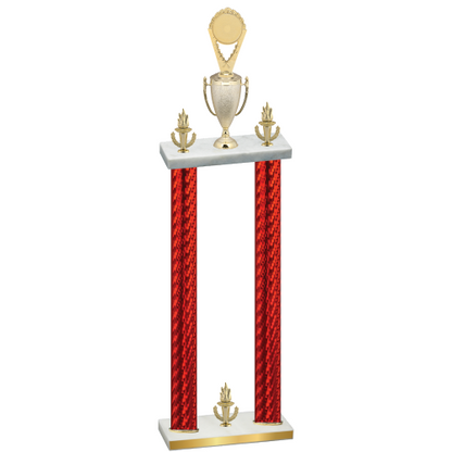 Double Red Carbon Fiber Victory Insert Trophy