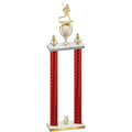 Double Red Carbon Fiber Year Lacrosse Trophy