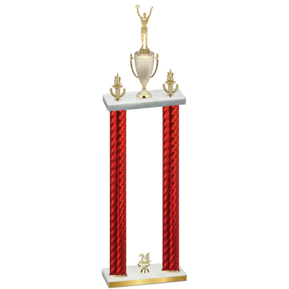 Double Red Carbon Fiber Year Victory Trophy