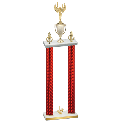 Double Red Carbon Fiber First Place Victory Trophy