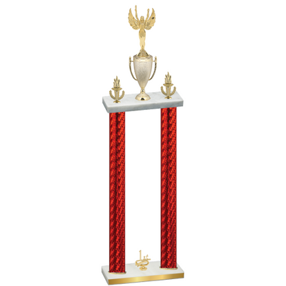 Double Red Carbon Fiber First Place Victory Trophy