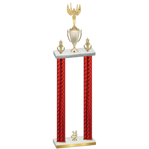 Double Red Carbon Fiber Year Victory Trophy