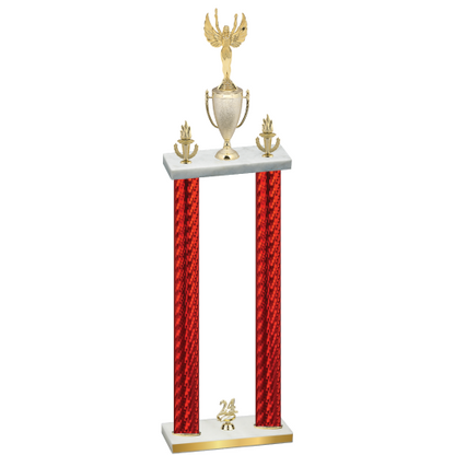Double Red Carbon Fiber Year Victory Trophy