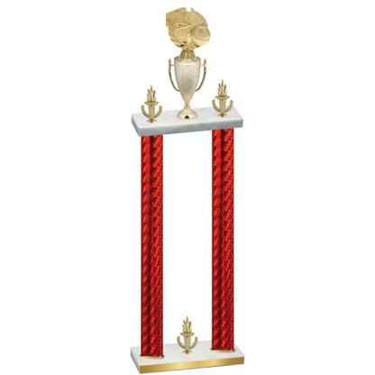 Double Red Carbon Fiber Victory Basketball Trophy