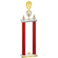Double Red Carbon Fiber First Place Pickleball Trophy