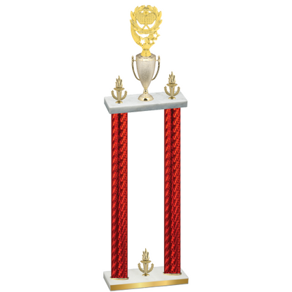 Double Red Carbon Fiber Victory Pickleball Trophy