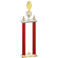 Double Red Carbon Fiber First Place Pickleball Trophy