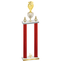Double Red Carbon Fiber Third Place Pickleball Trophy