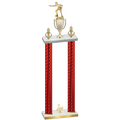 Double Red Carbon Fiber Third Place Shooter Trophy