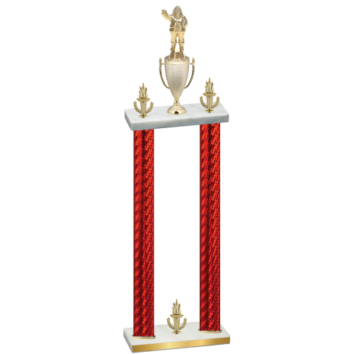 Double Red Carbon Fiber Victory Holiday Trophy