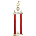 Double Red Carbon Fiber Victory Flag Football Trophy